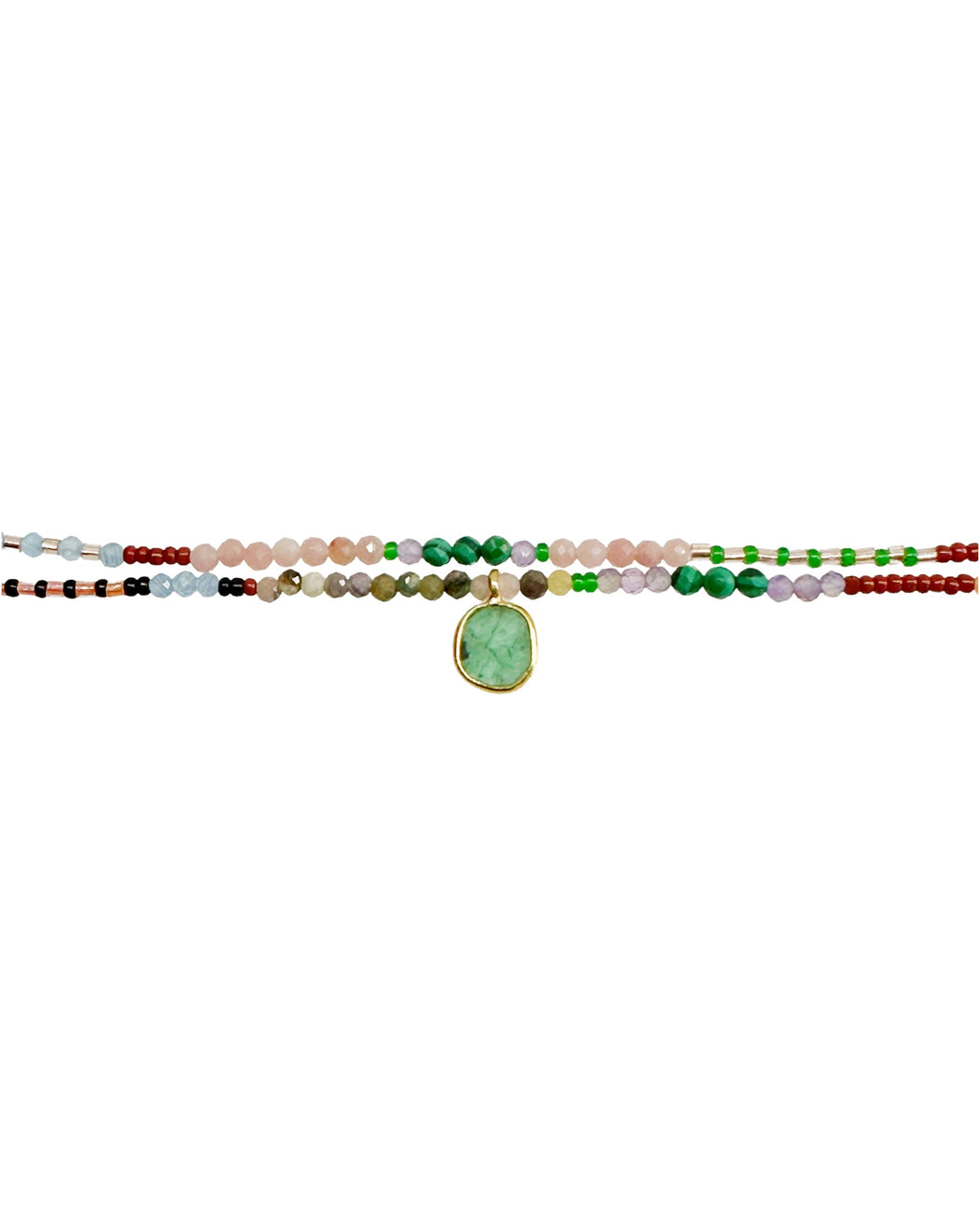 Bracelet en Laiton Doré et Pierre Semi-Précieuse P9