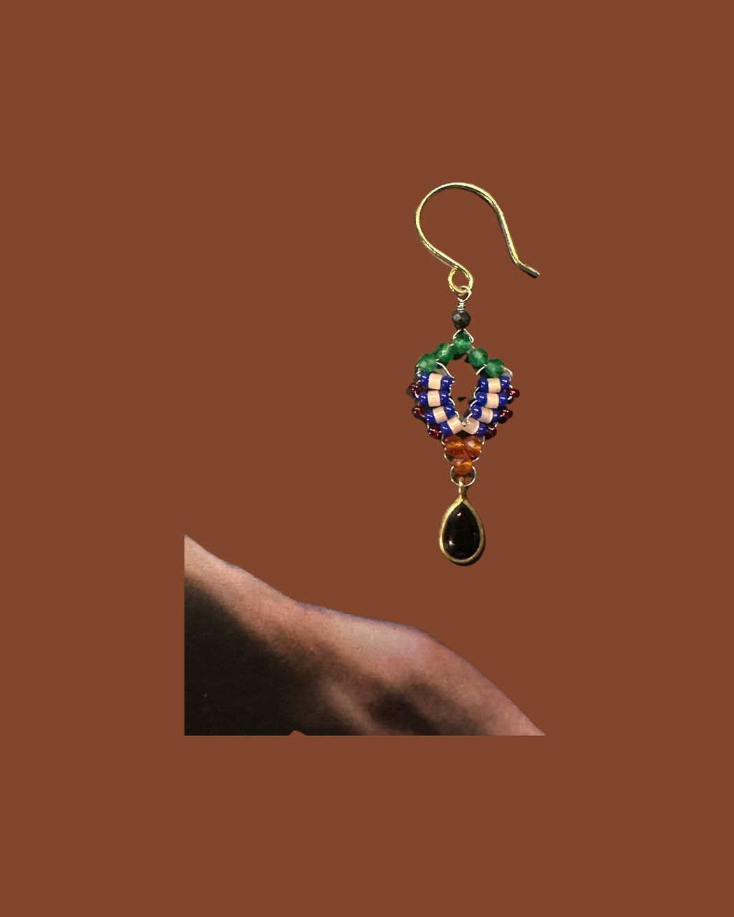 Boucles d’oreille en laiton dorée FDC409
