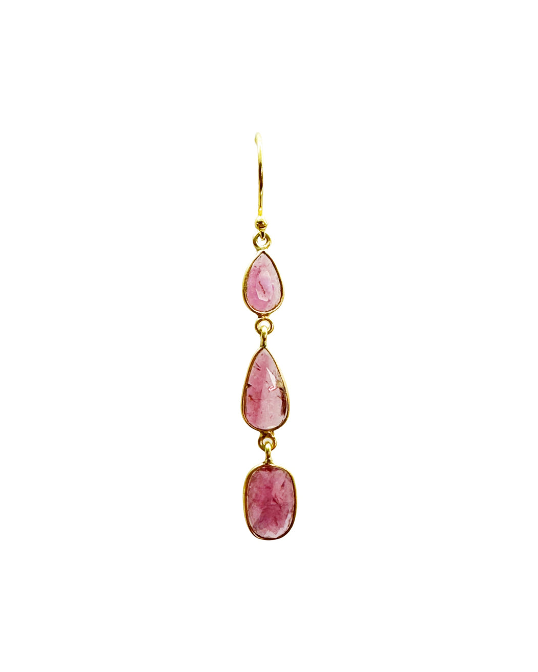 Boucles d’oreille en argent Doré et Pierre Semi-Précieuse G24
