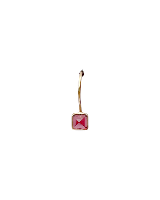 Boucles d'Oreille  en Laiton Doré et Pierre Semi-Précieuse LF13A