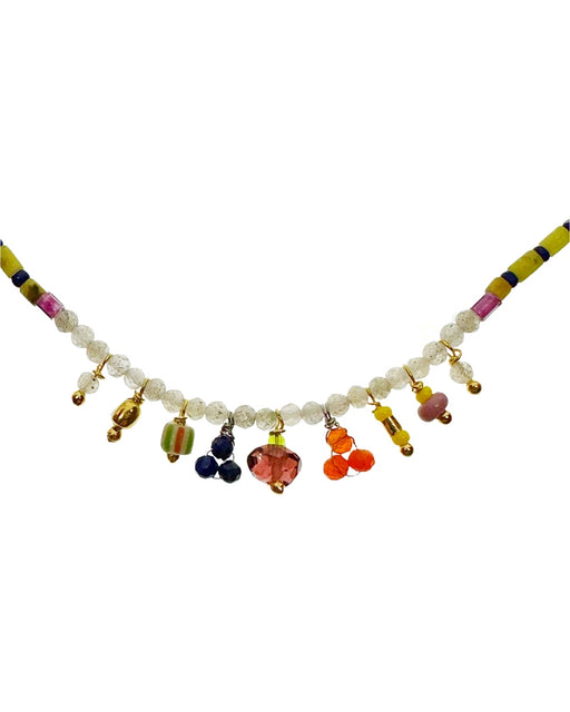 Collier en Laiton Doré et Pierre Semi-Précieuse A75