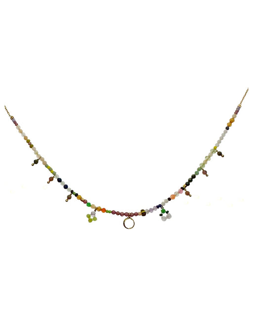 Collier  en Laiton Doré et Pierre Semi-Précieuse A59C