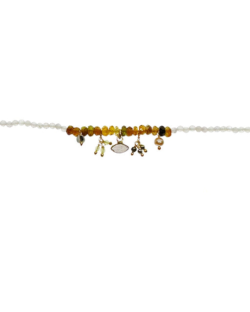 Bracelet en laiton doré et pierres demi-précieuses A55