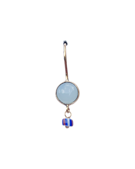 Boucles d'Oreille  en Laiton Doré et Pierre Semi-Précieuse LF20B
