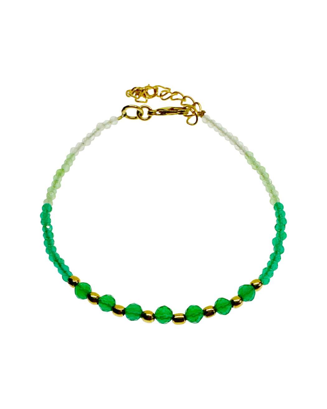 Bracelet en Laiton Doré et Pierre Semi-Précieuse N111