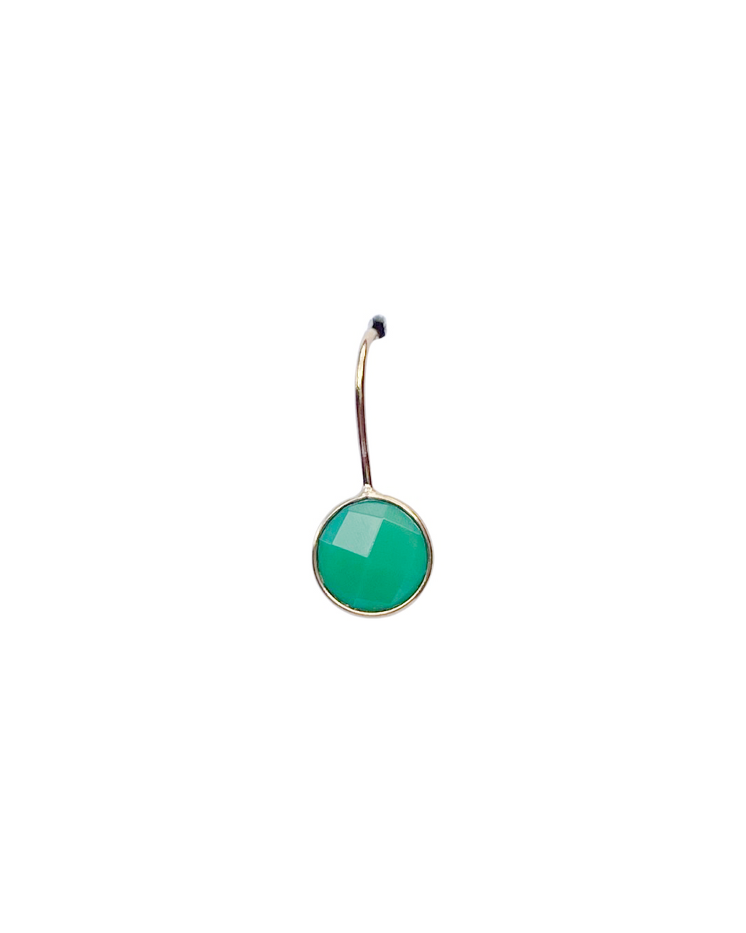 Boucles d'Oreille  en Laiton Doré et Pierre Semi-Précieuse LF18C