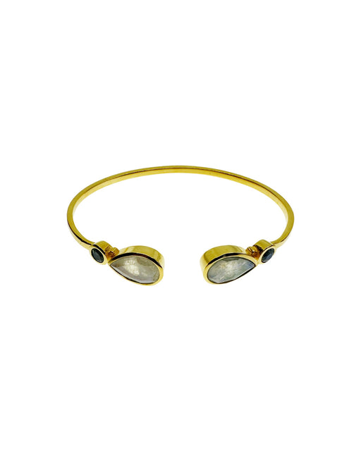 Bracelet en Laiton Doré et Pierre Semi-Précieuse N108