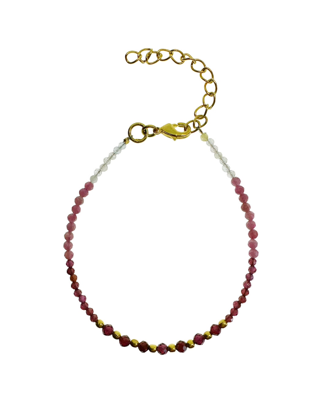 Bracelet en Laiton Doré et Pierre Semi-Précieuse N112