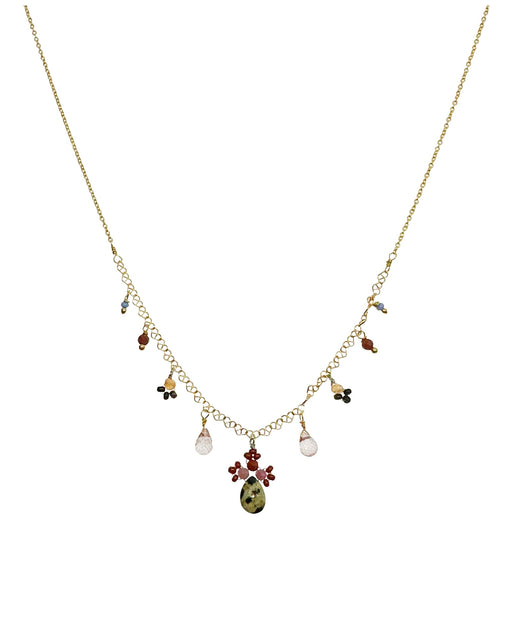 Collier en Laiton Doré et Pierre Semi-Précieuse P29