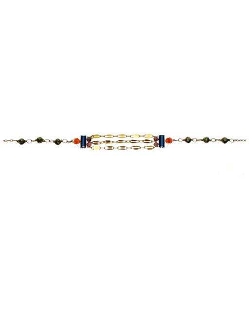 Bracelet  en Laiton Doré et Pierre Semi-Précieuse BL5
