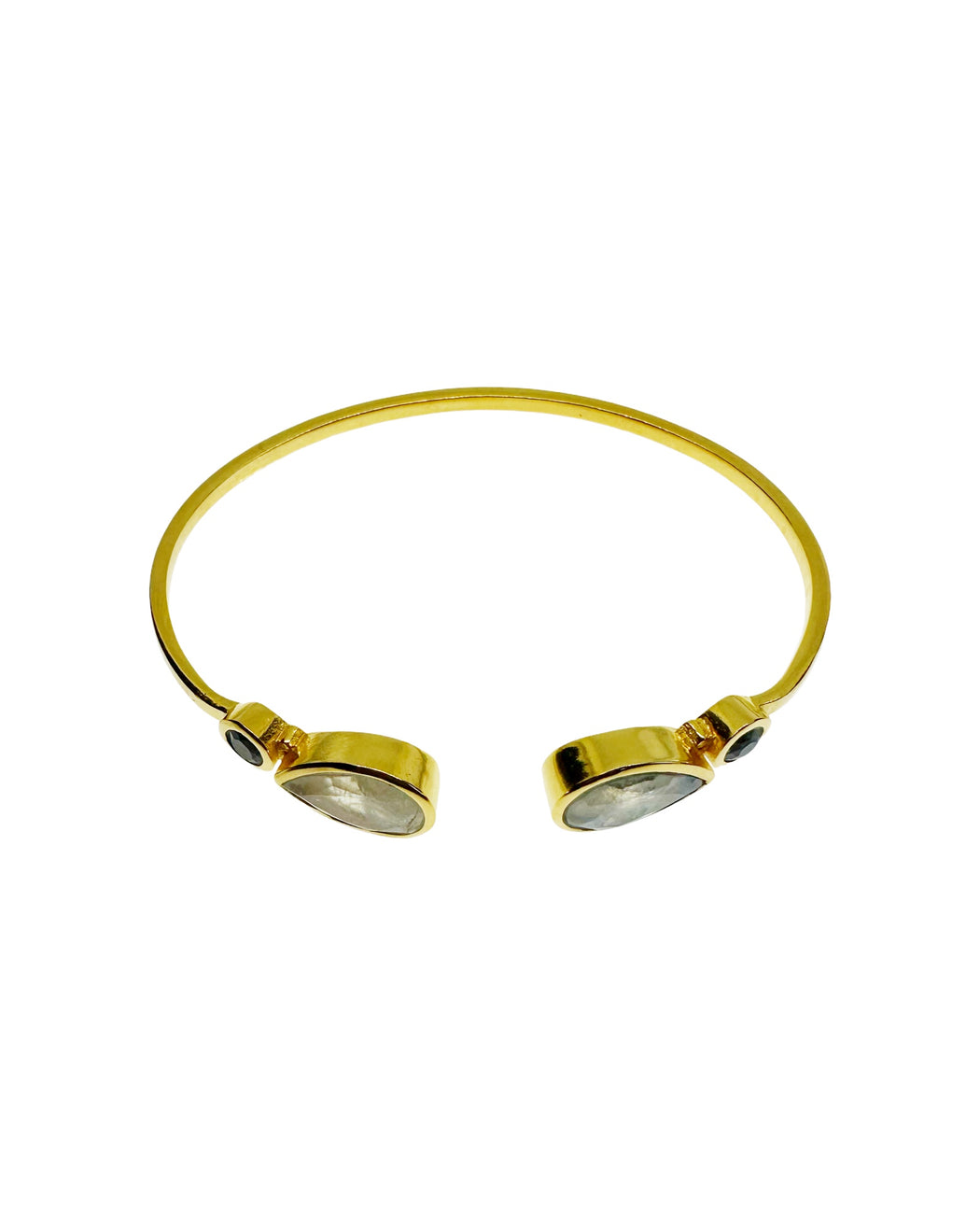 Bracelet en Laiton Doré et Pierre Semi-Précieuse N108