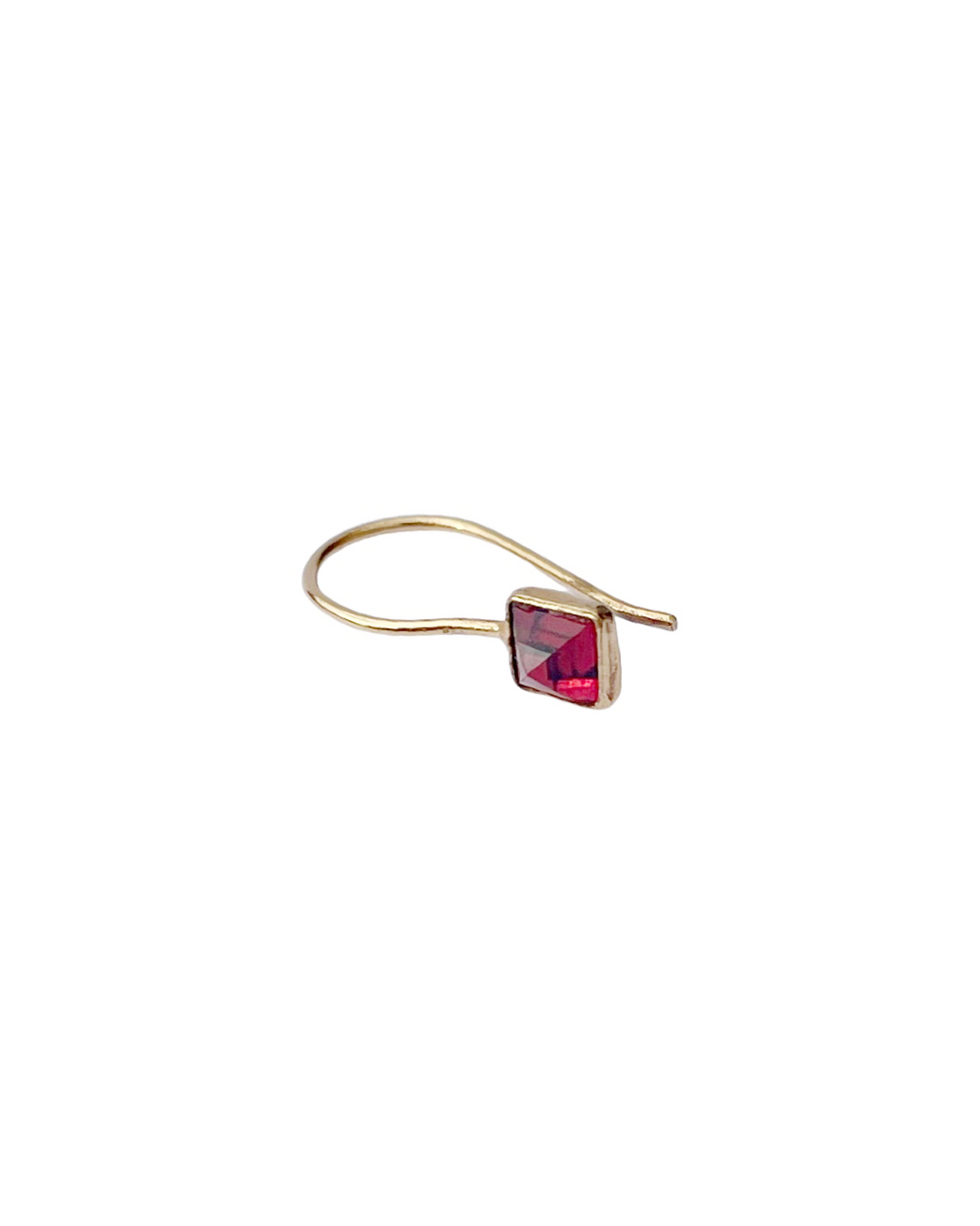 Boucles d'Oreille  en Laiton Doré et Pierre Semi-Précieuse LF13A