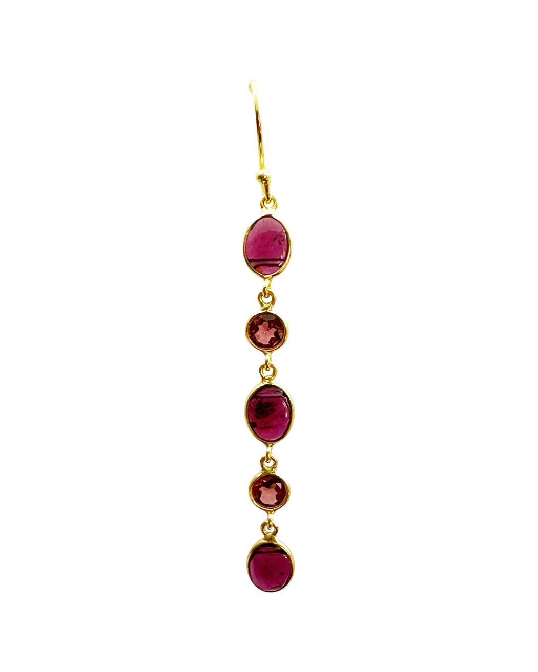 Boucles d’oreille en argent Doré et Pierre Semi-Précieuse G31