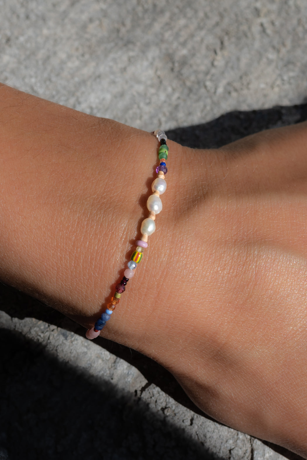 Bracelet en Laiton Doré et Pierre Semi-Précieuse P37