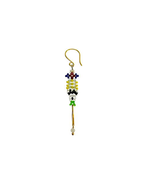 Boucle d’oreille en Laiton Doré et Pierre Semi-Précieuse FDC412