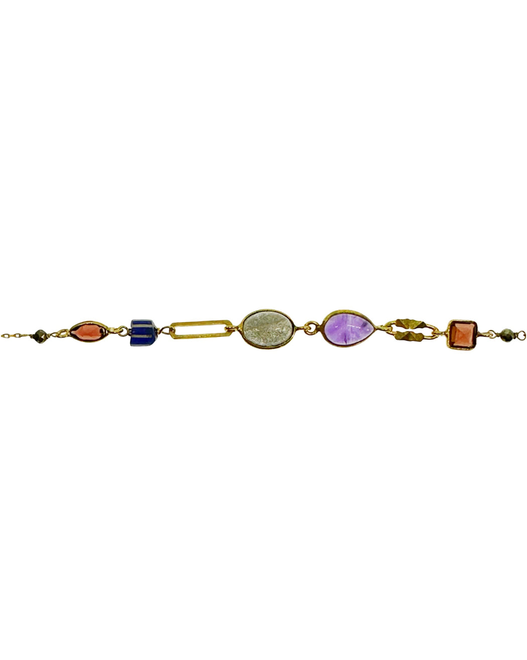 Bracelet en Laiton Doré et Pierre Semi-Précieuse LF36