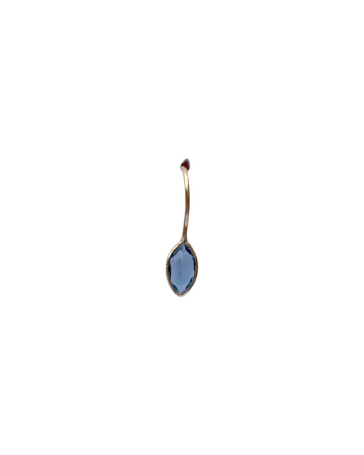 Boucles d'Oreille  en Laiton Doré et Pierre Semi-Précieuse LF5C