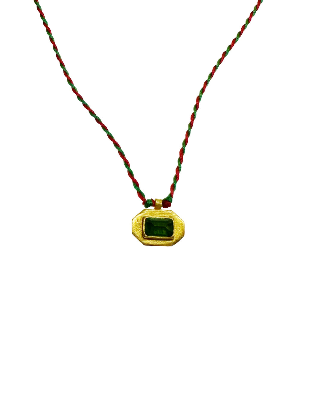 Collier en Laiton Doré et Pierre Semi-Précieuse N97