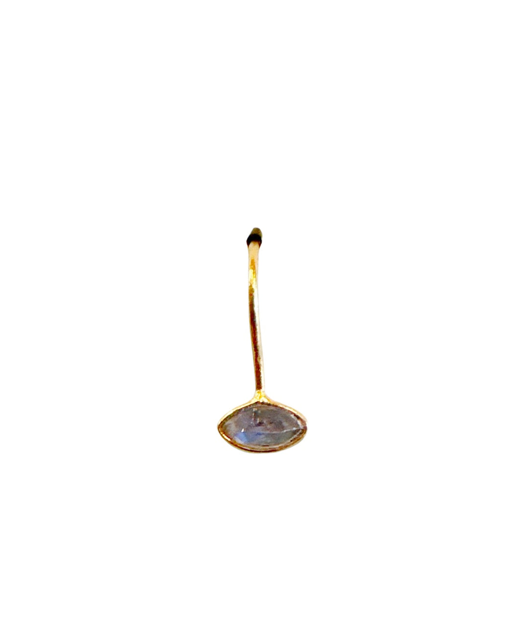 Boucle d’oreille en laiton doré et pierres demi-précieuses LF3D
