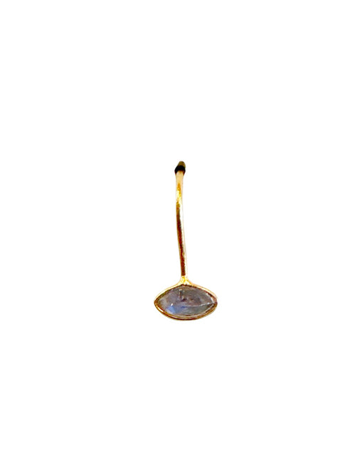 Boucle d’oreille en laiton doré et pierres demi-précieuses LF3D