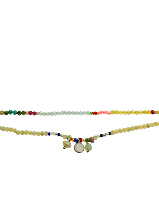 Bracelet  en Laiton Doré et Pierre Semi-Précieuse LF76