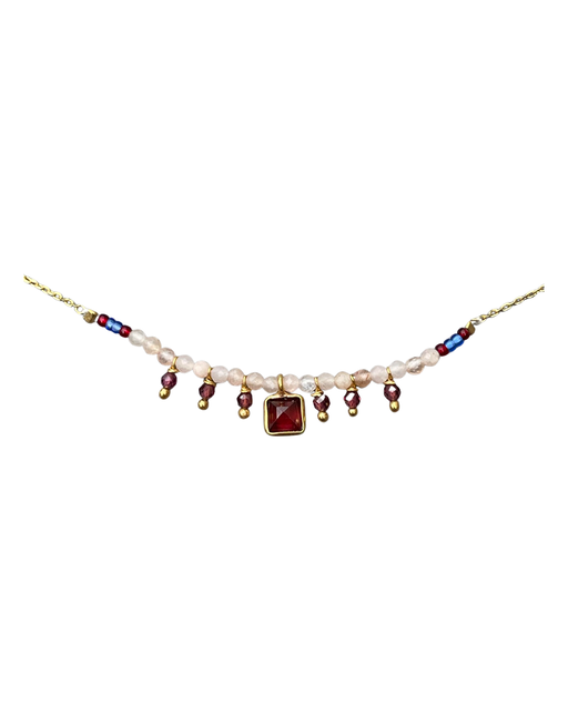 Bracelet en Laiton Doré et Pierre Semi-Précieuse LF125