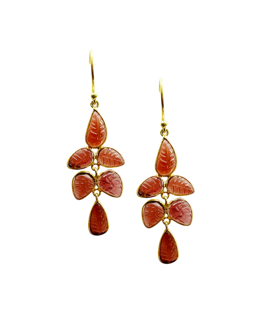 Boucles d’oreille en argent Doré et Pierre Semi-Précieuse G17