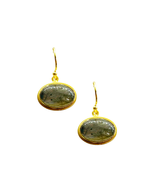 Boucles d’oreille en argent Doré et Pierre Semi-Précieuse G21