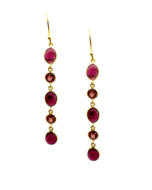 Boucles d’oreille en argent Doré et Pierre Semi-Précieuse G31