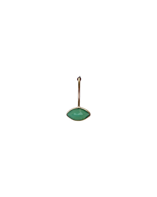 Boucles d'Oreille  en Laiton Doré et Pierre Semi-Précieuse LF4B