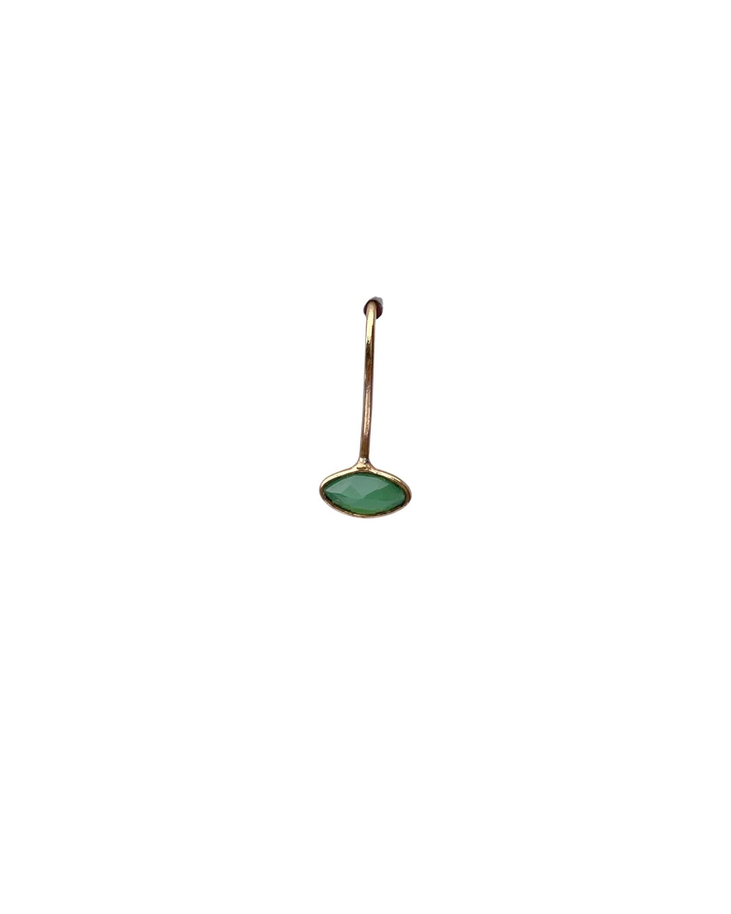 Boucles d'Oreille  en Laiton Doré et Pierre Semi-Précieuse LF3B