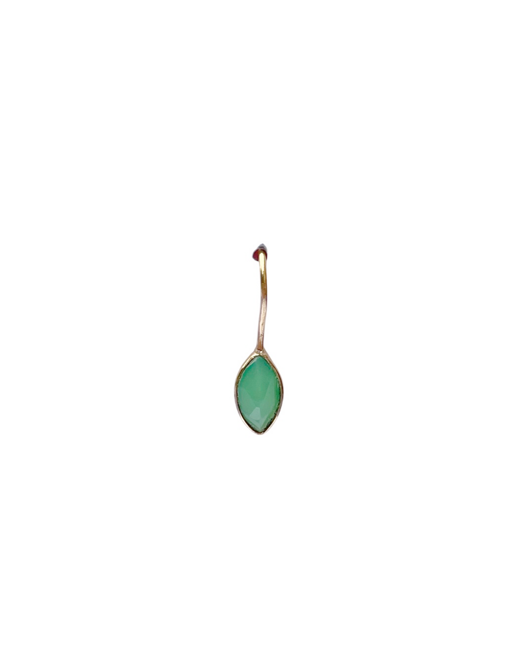 Boucles d'Oreille  en Laiton Doré et Pierre Semi-Précieuse LF5B