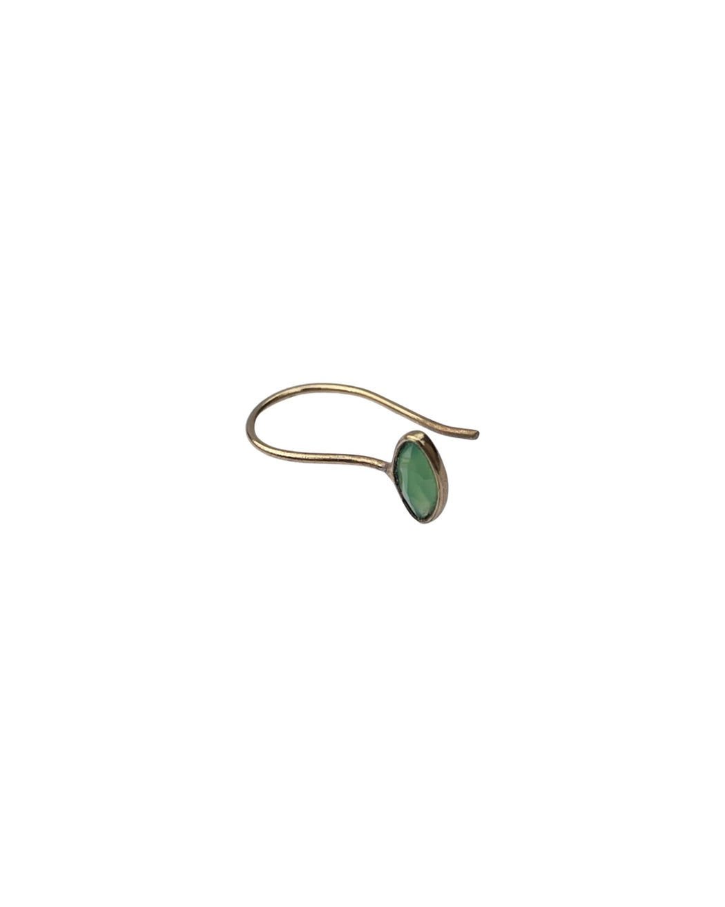Boucles d'Oreille  en Laiton Doré et Pierre Semi-Précieuse LF3B
