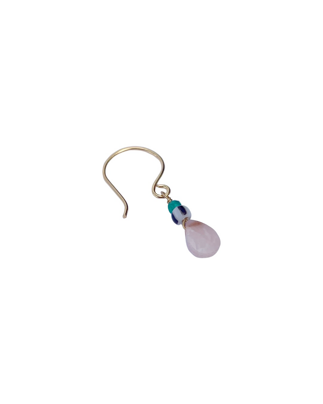 Boucles d'oreille en laiton doré et pierres semi-précieuses LF30