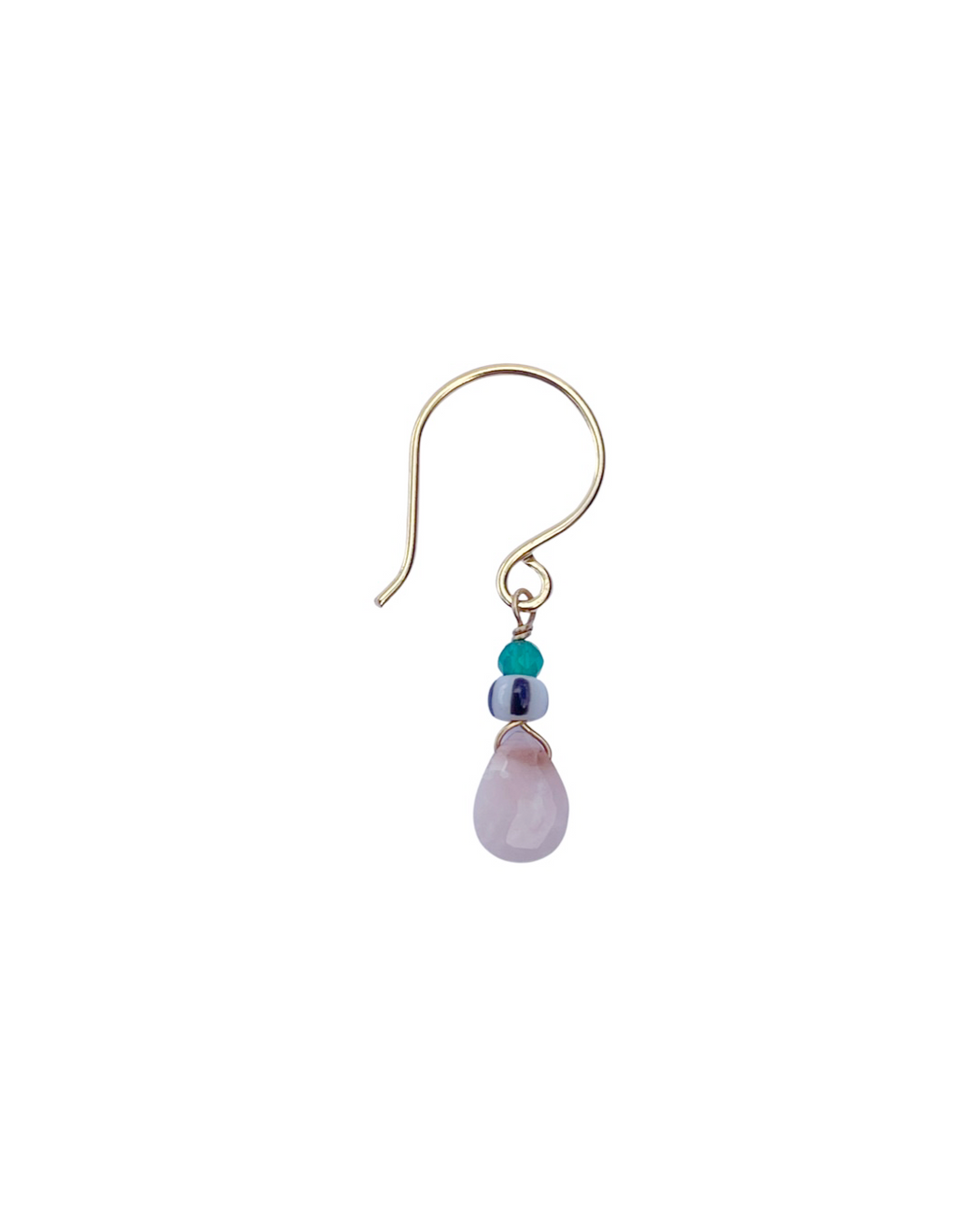Boucles d'oreille en laiton doré et pierres semi-précieuses LF30