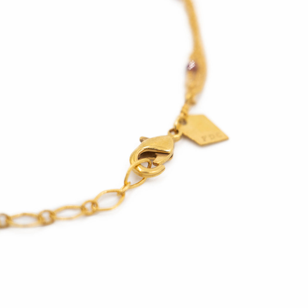 Bracelet en Laiton Doré et Pierre Semi-Précieuse BOU1G