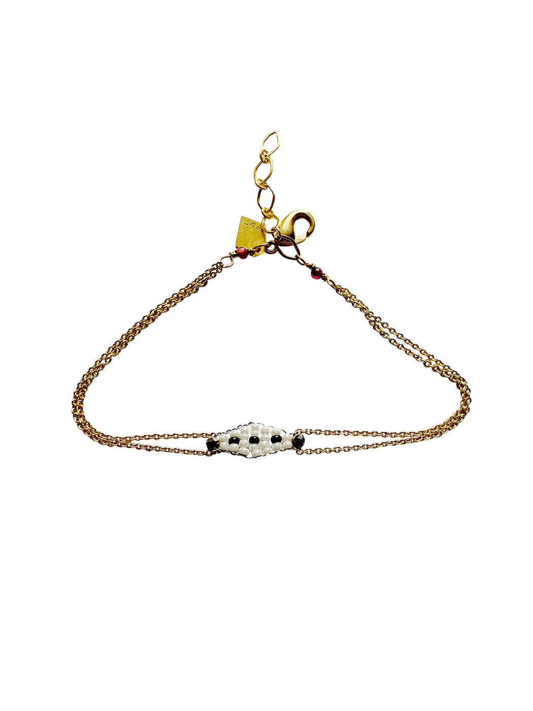 Bracelet en laiton doré et pierres précieuse FDC209