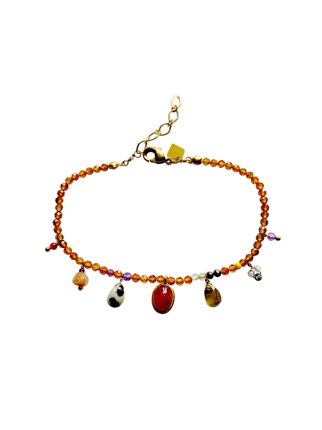 Bracelet en laiton doré et pierres semi-précieuses FDC171
