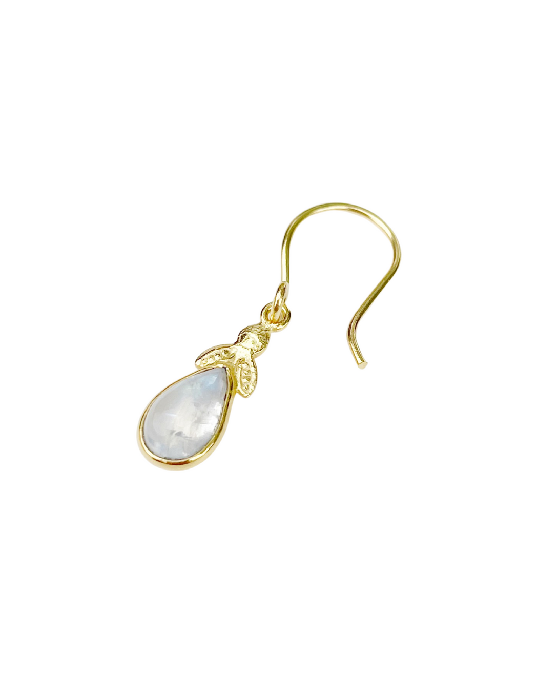 Boucles d’oreilles en laiton doré et pierres semi-précieuses BI30c