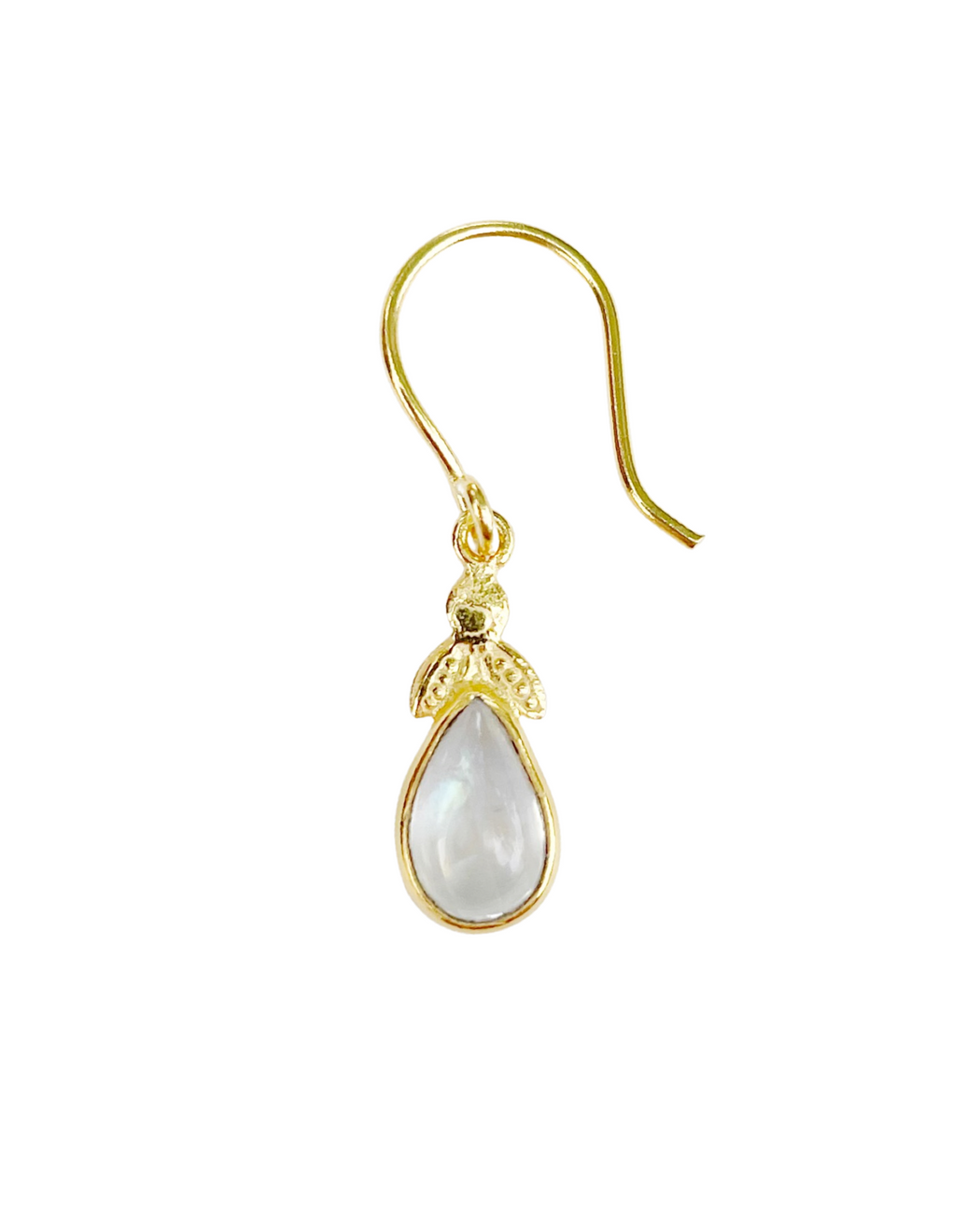 Boucles d’oreilles en laiton doré et pierres semi-précieuses BI30c