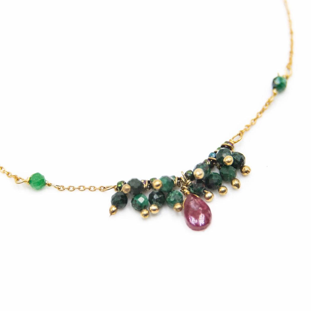 Bracelet en Laiton Doré et Pierre Semi-Précieuse FDC10
