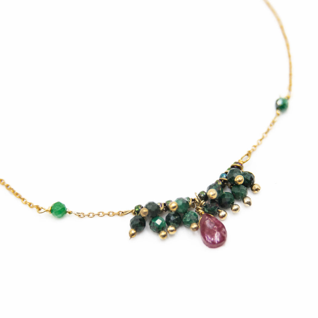 Bracelet en Laiton Doré et Pierre Semi-Précieuse FDC10