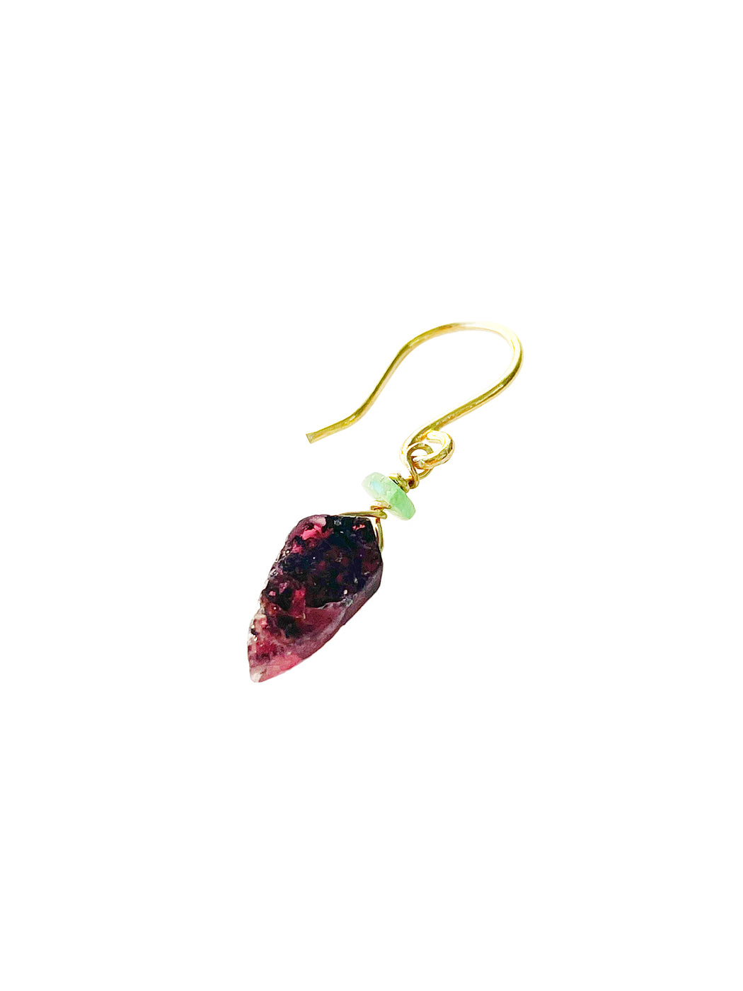 Boucles d'Oreille  en Laiton Doré et Pierre Semi-Précieuse FDC391