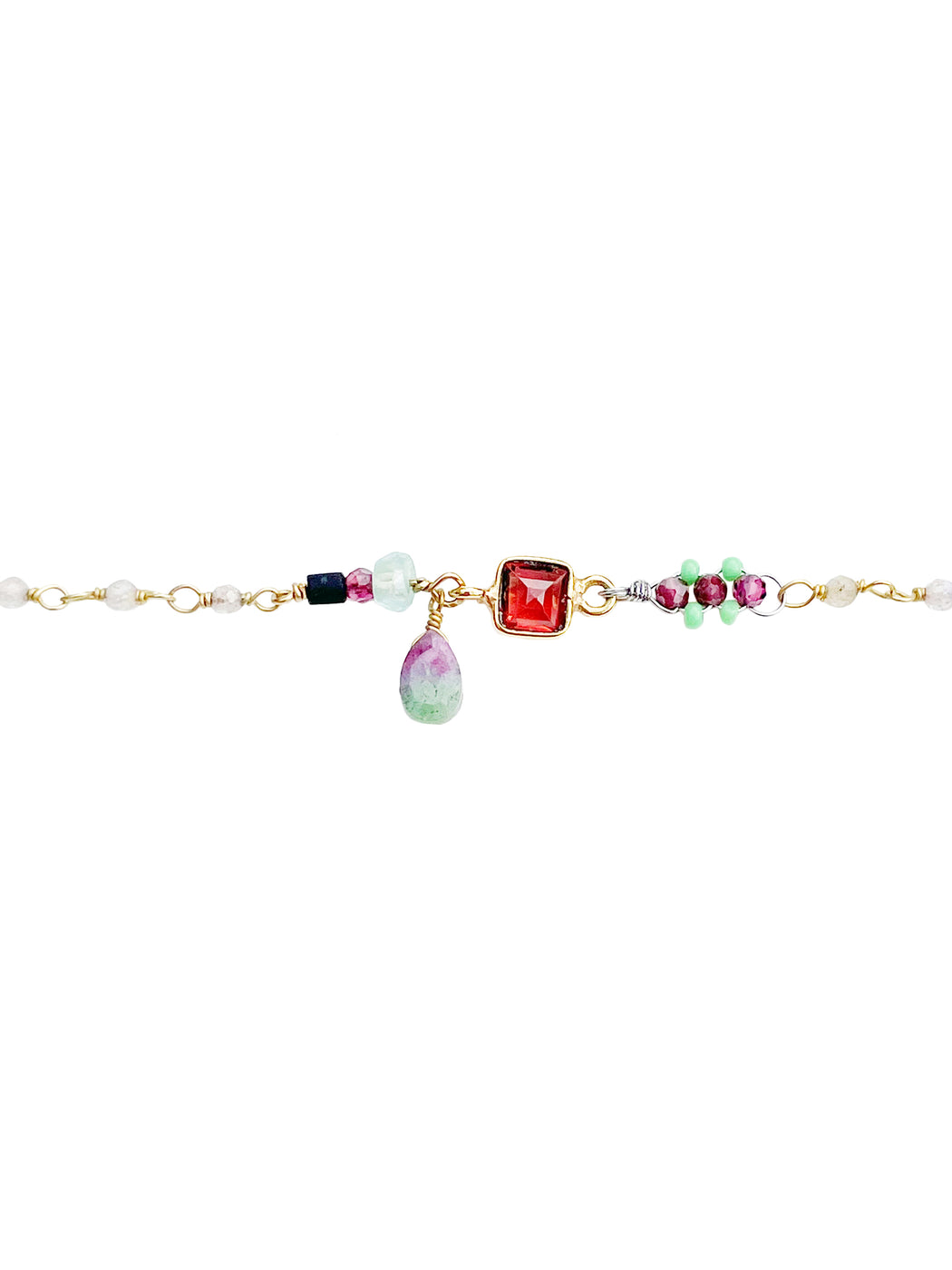 Bracelet en Laiton Doré et Pierre Semi-Précieuse B21_44