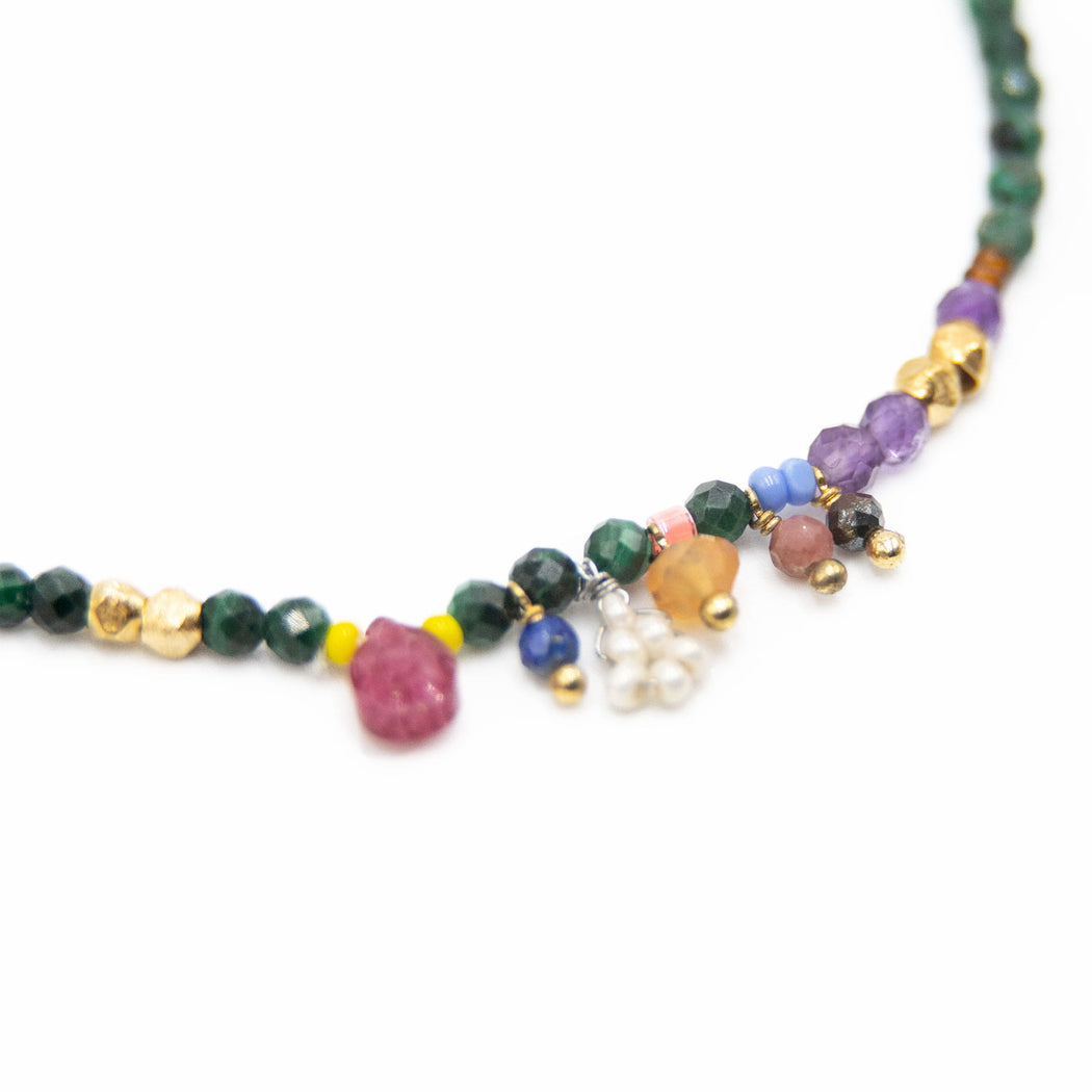 Bracelet en Laiton Doré et Pierre Semi-Précieuse FDC15
