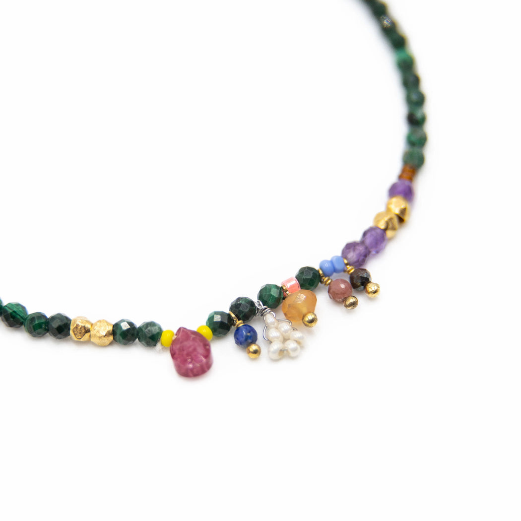 Bracelet en Laiton Doré et Pierre Semi-Précieuse FDC15