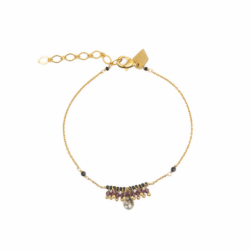 Bracelet en Laiton Doré et Pierre Semi-Précieuse FDC9
