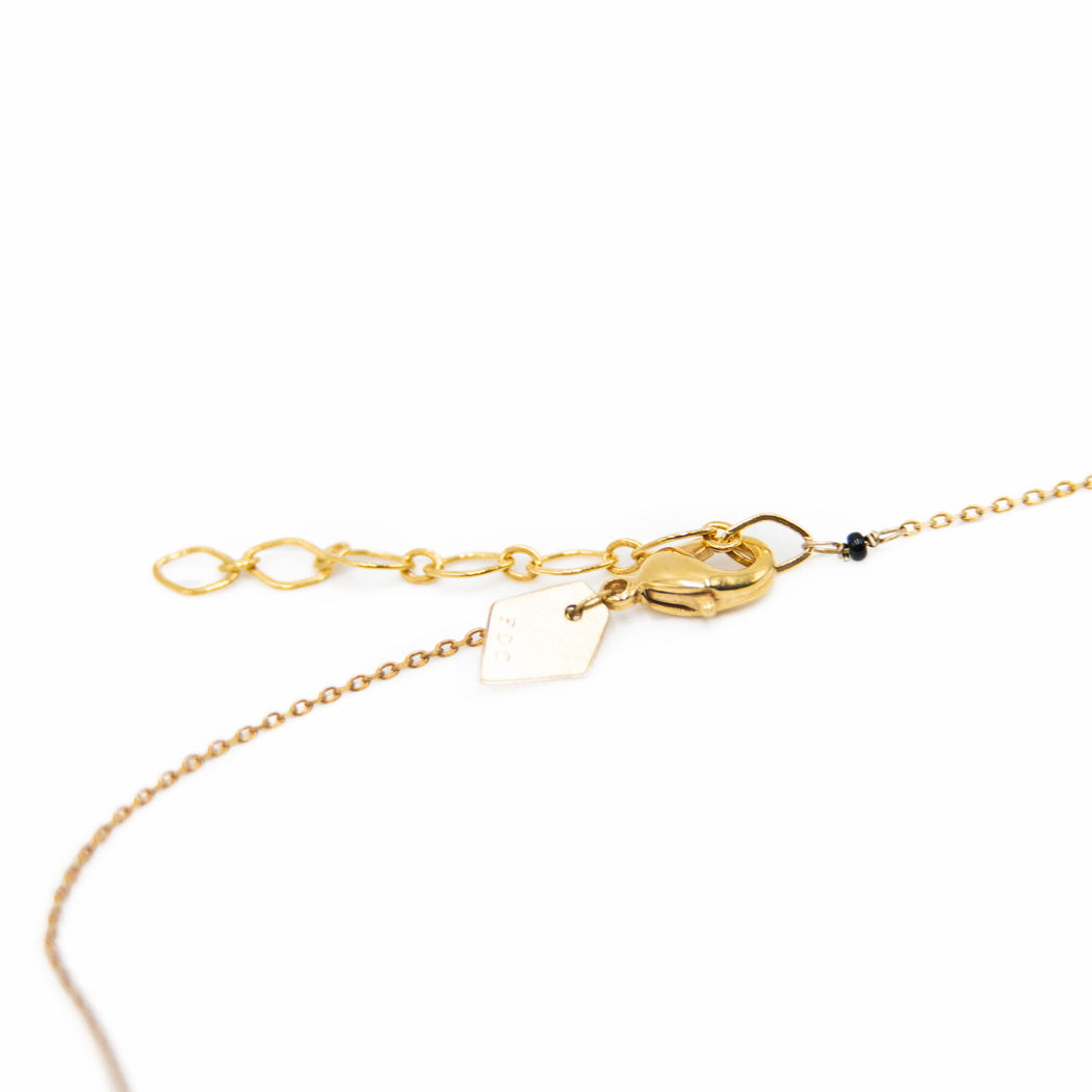 collier en Laiton Doré et Pierre Semi-Précieuse FDC6