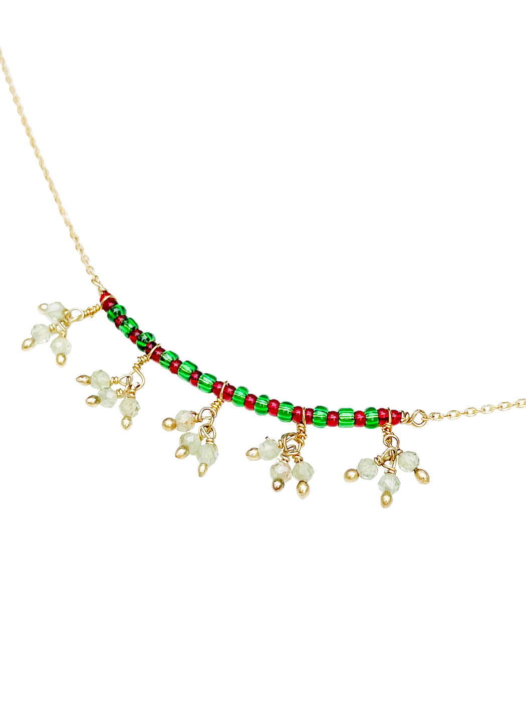 Collier en Laiton Doré et Pierre Semi-Précieuse FDC461
